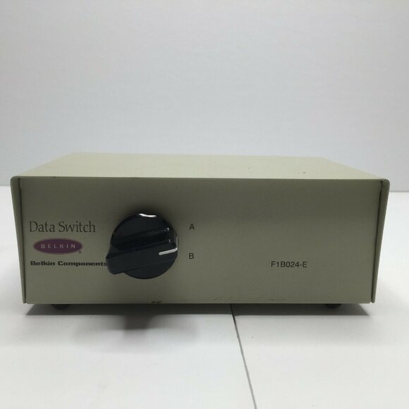 Belkin Parallel Port Manual Data Switch Box A/B I/O 2-Port Selector F1B024-E - Picture 1 of 12